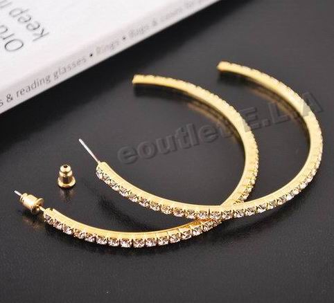 SWAROVSKI CRYSTAL GOLD HOOP EARRINGS-68mm Dia
